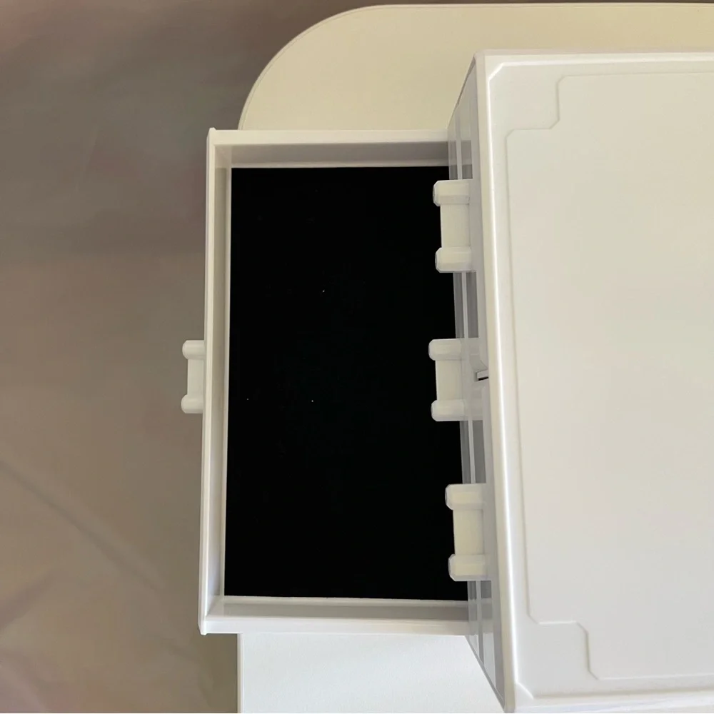 White Acrylic Multi-Drawer Cosmetic Organizer